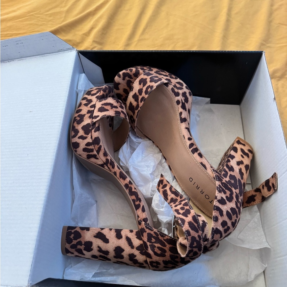 Torrid Platform Leopard Tapered Heel Shoes